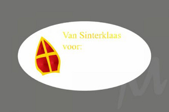 etiket sticker mijter van sinterklaas voor 500 stuks
