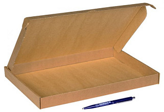 brievenbusdoos a4 met klep 310x220x28mm bruin 50 stuks