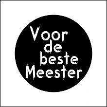 etiket sticker zwart  wit voor de beste meester 500 stuks