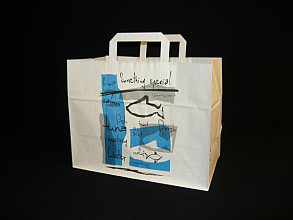 papieren tas frisch 32x17x25cm 250st vis