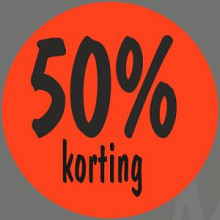 kortingsticker rond 35mm 500 stuks 50 oranje