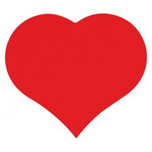 etiket sticker hart rood 500 stuks
