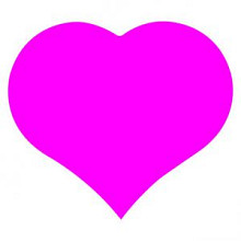 etiket sticker hart fluor roze 500 stuks