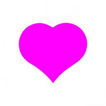etiket sticker hart fluor roze klein 500 stuks