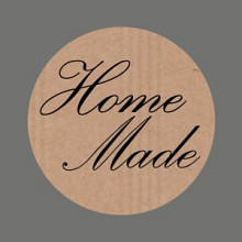 etiket sticker kraft home made 500 stuks