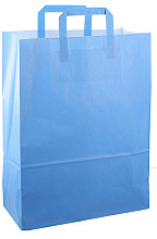 papieren tas 32x15x43cm 50st licht blauw op op