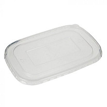 deksel voor bamboe   karton magnetron maaltijdbak 750cc 173 x 120mm 50 stuks