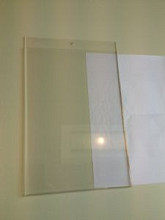 acryl u houder a4 met 1 boorgaatje en cliphaak