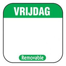 daglabel beschrijfbaar afm. 25x25mm 1000 stuks etiket vrijdag