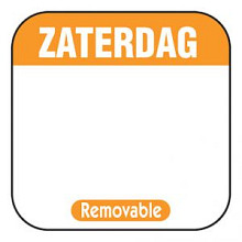 daglabel beschrijfbaar afm. 25x25mm 1000stuks etiket zaterdag
