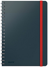 notitieboek leitz cosy b5 160 blz spiraal lijn grijs