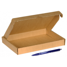 brievenbusdoos a5 met klep 220x155x28mm bruin 50 stuks