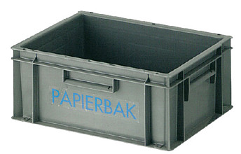 papierverzamelbak kunststof 40x30x17.5cm grijs