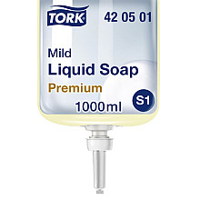 handzeep tork s1 vloeibaar mild geparfurmeerd parelwit 1000ml 420501