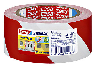 waarschuwings  en markeringstape tesa signal universal 66mx50mm rood wit
