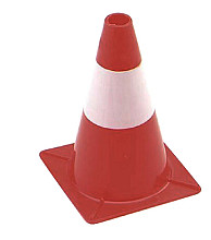 afbakeningskegel 30cm rood wit