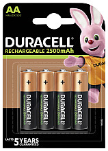 batterij oplaadbaar duracell 4xaa 2500mah ultra