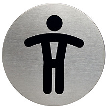 infobord pictogram durable 4905 wc heren rond 83mm