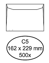 envelop quantore bank c5 162x229mm wit 500 stuks