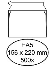 envelop quantore bank ea5 156x220mm zelfklevend wit 500 stuks
