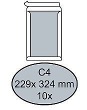 envelop quantore bordrug c4 229x324mm zelfklevend wit 10 stuks