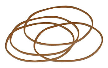 elastiek standard rubber bands 18 80x1.5mm 50gr 160 stuks bruin