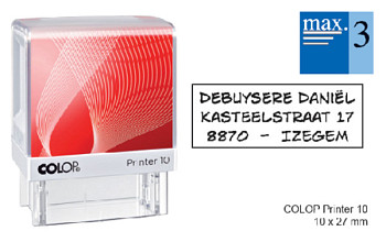tekststempel colop printer 10 personaliseerbaar rood