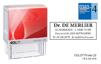 tekststempel colop printer 20 personaliseerbaar rood