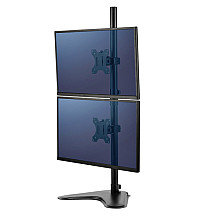 monitorarm fellowes seasa dubbel verticaal vrijstaand zwart