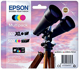 inktcartridge epson 502xl 502 t02w9 zwart 3 kleuren