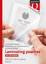 lamineerhoes quantore creditcard 54x86mm 2x125micron 100 stuks