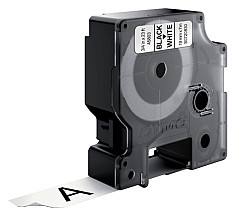labeltape dymo labelmanager d1 polyester 19mm zwart op wit