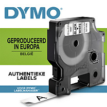 labeltape dymo labelmanager d1 nylon 12mm zwart op wit