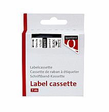 labeltape quantore 45013 12mmx7m zwart op wit