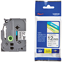 labeltape brother p touch tze 231 standaard 12mm zwart op wit