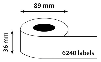 etiket dymo labelwriter adressering 36x89mm 24 rollen 260 stuks wit