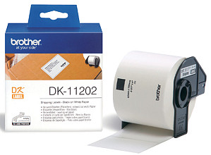 etiket brother dk 11202 verzendlabel 62x100mm 1 rol 300 stuks wit