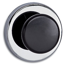 magneet met knop maul 65mm trekkracht 12kg chroom zwart