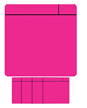magneet scrum 75x75mm roze 5 stuks