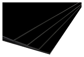 foamboard 50x70cm 2 zijdig 5mm zwart