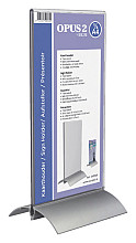 kaarthouder europel t standaard 1 3 a4 staand acryl aluminium