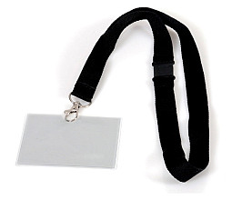 badge   pashouder europel met koord 90x60mm