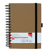 notitieboek quantore a5 spiraal lijn 192blz 80gr kraft