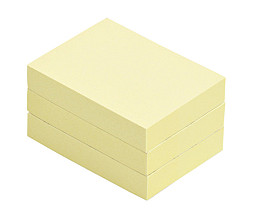 memoblok quantore 38x51mm geel 3 stuks
