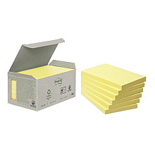 memoblok post it 655 1b recycled 76x127mm canary yellow 6 stuks