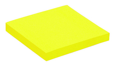 memoblok quantore 76x76mm neon geel 100 vel